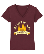 My Life is Just Music Tricou mânecă scurtă guler V Damă Evoker