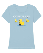 Corporate Tricou mânecă scurtă guler larg fitted Damă Expresser