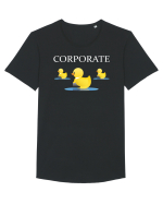 Corporate Tricou mânecă scurtă guler larg Bărbat Skater