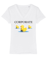 Corporate Tricou mânecă scurtă guler V Damă Evoker