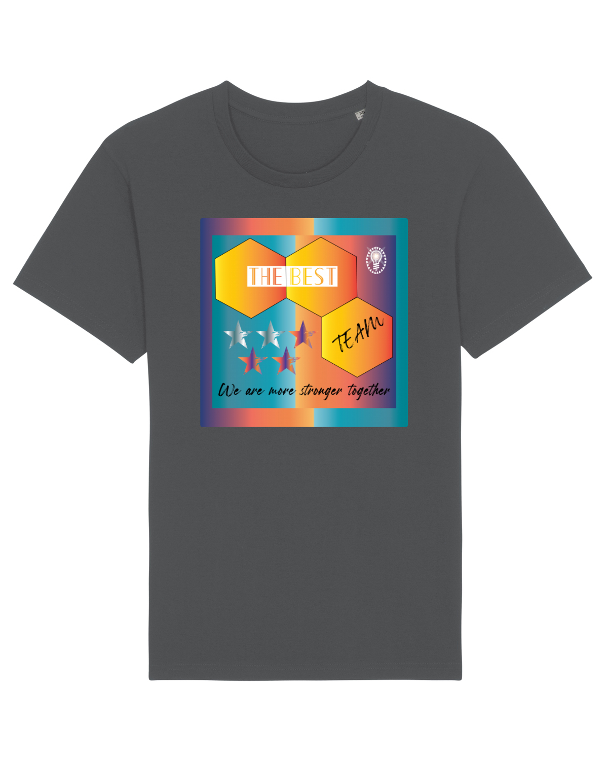 Tricou mânecă scurtă Unisex Rocker Anthracite