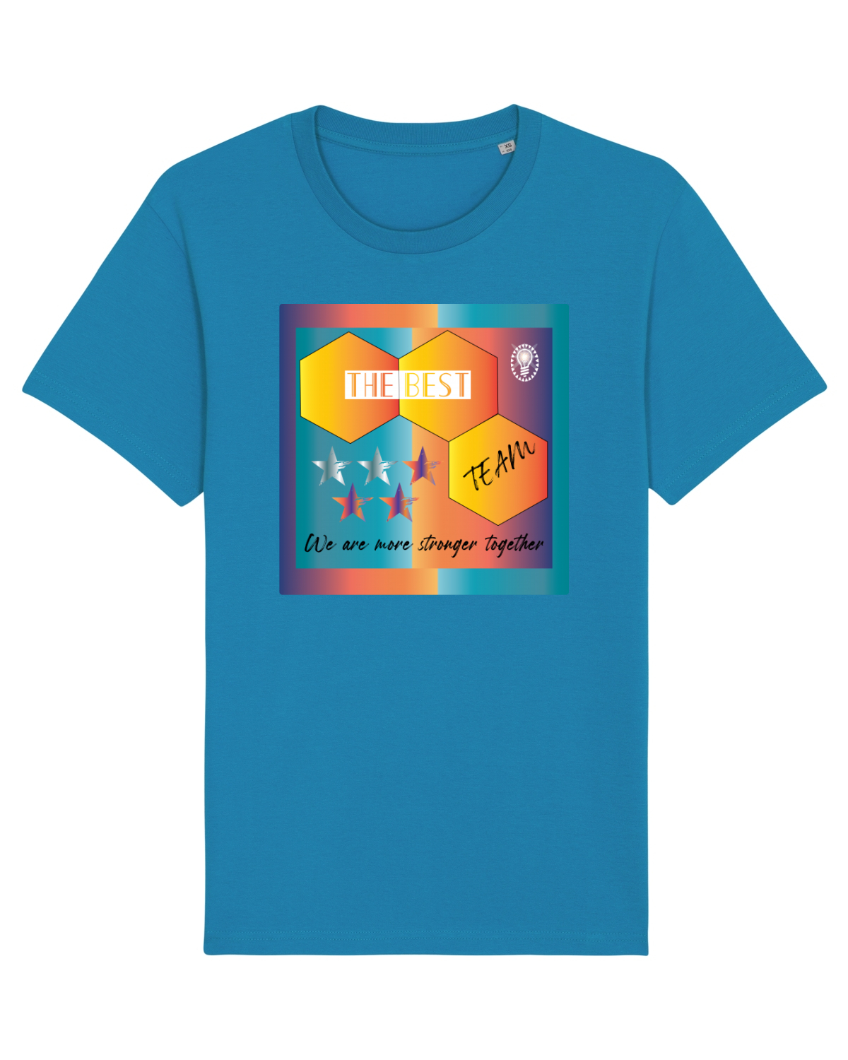Tricou mânecă scurtă Unisex Rocker Azur