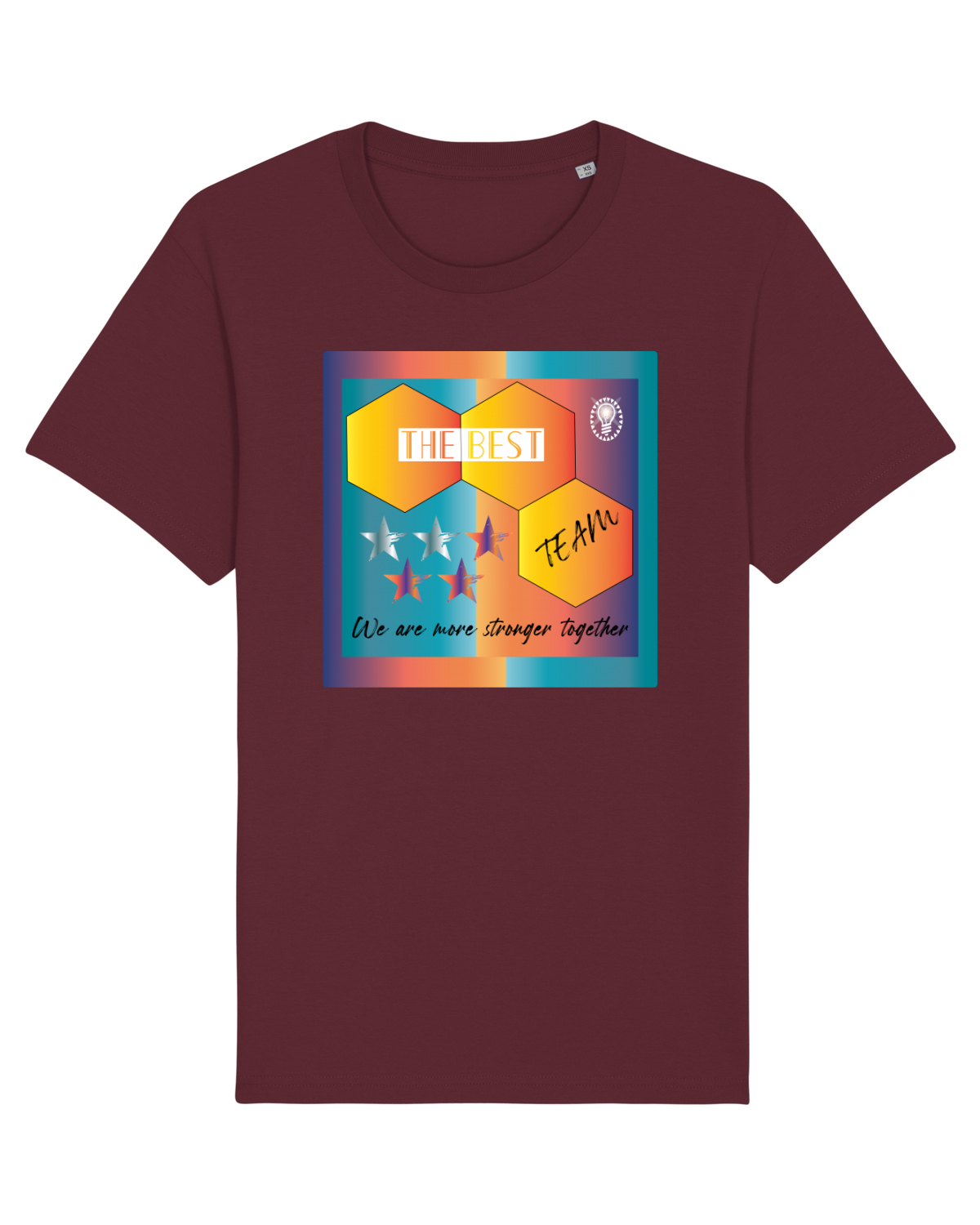 Tricou mânecă scurtă Unisex Rocker Burgundy