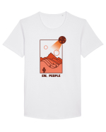 Mesaj amuzant - EW, PEOPLE Tricou mânecă scurtă guler larg Bărbat Skater
