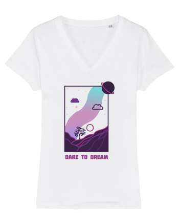 Mesaj motivational - DARE TO DREAM White