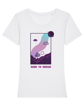 Mesaj motivational - DARE TO DREAM White