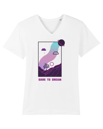 Mesaj motivational - DARE TO DREAM White