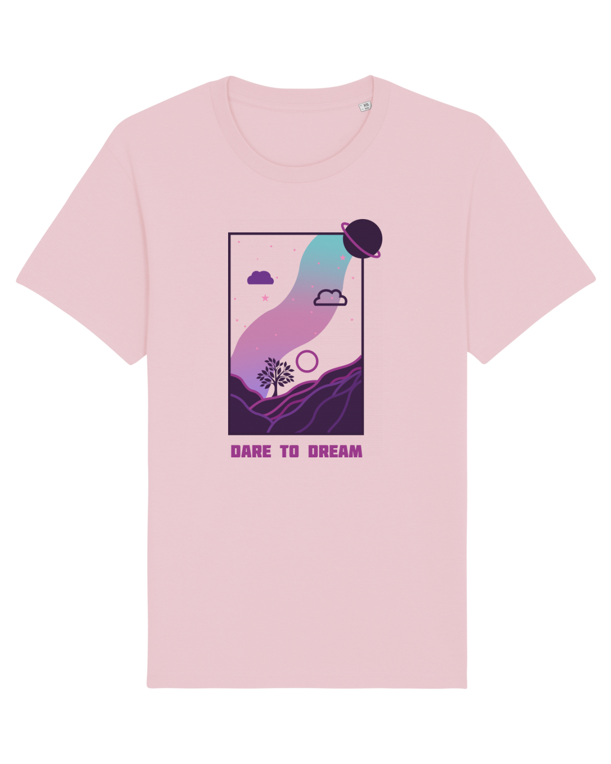 Tricou mânecă scurtă Unisex Rocker Cotton Pink