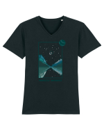 Mesaj motivational - PERFECTLY IMPERFECT Tricou mânecă scurtă guler V Bărbat Presenter