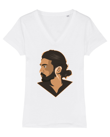 illustratie - Bearded Man White
