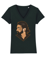 illustratie - Bearded Man Tricou mânecă scurtă guler V Damă Evoker