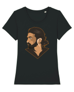 illustratie - Bearded Man Tricou mânecă scurtă guler larg fitted Damă Expresser