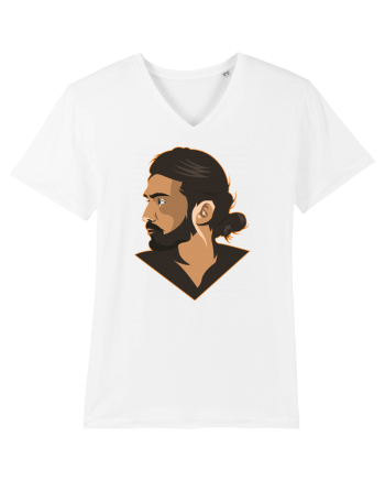 illustratie - Bearded Man White