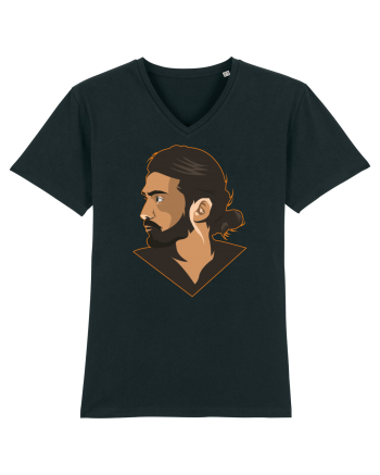 illustratie - Bearded Man Black