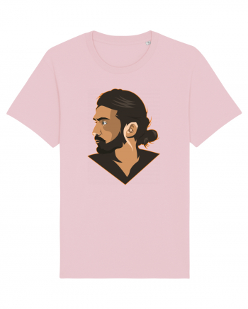 illustratie - Bearded Man Cotton Pink