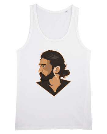 illustratie - Bearded Man White