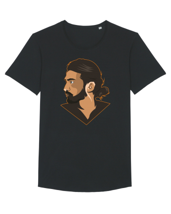 illustratie - Bearded Man Black