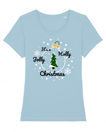 Mesaj de Craciun : It's a Holly Jolly Christmas Sky Blue