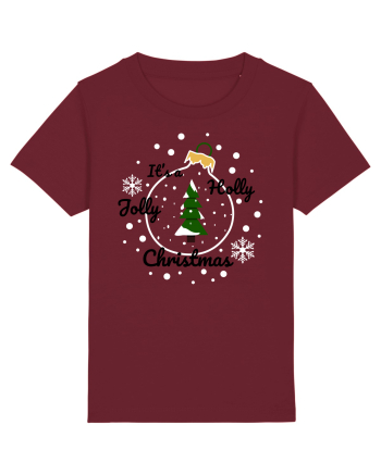 Mesaj de Craciun : It's a Holly Jolly Christmas Burgundy