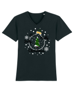 Mesaj de Craciun : It's a Holly Jolly Christmas Tricou mânecă scurtă guler V Bărbat Presenter