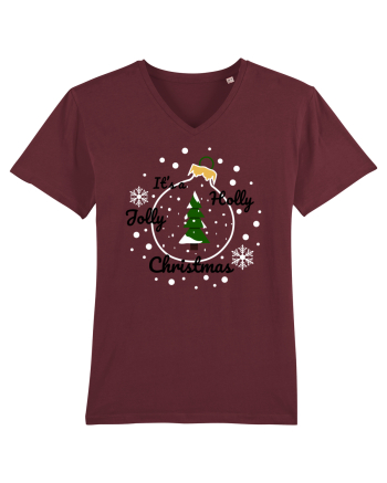 Mesaj de Craciun : It's a Holly Jolly Christmas Burgundy