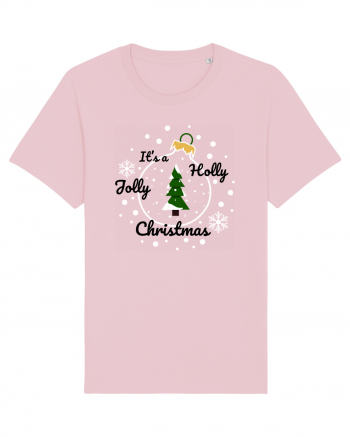 Mesaj de Craciun : It's a Holly Jolly Christmas Cotton Pink
