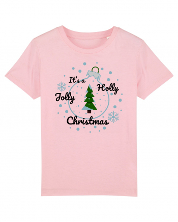 Mesaj de Craciun : It's a Holly Jolly Christmas - Albastru Cotton Pink