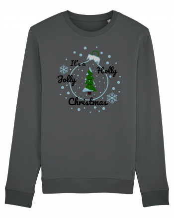 Mesaj de Craciun : It's a Holly Jolly Christmas - Albastru Anthracite