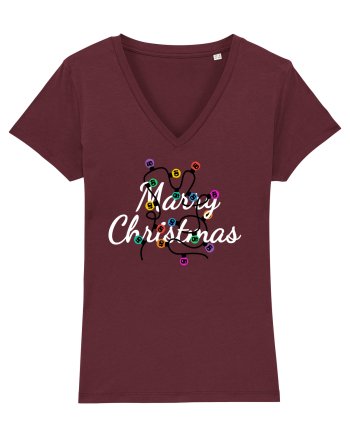 Mesaj de Craciun : Marry Christmas Burgundy