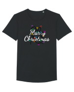 Mesaj de Craciun : Marry Christmas Tricou mânecă scurtă guler larg Bărbat Skater