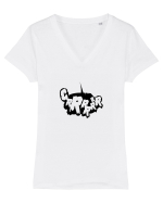 Grrrr Tricou mânecă scurtă guler V Damă Evoker