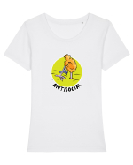 Antisocial Tricou mânecă scurtă guler larg fitted Damă Expresser