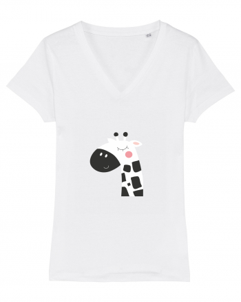 Tricou Girafa White