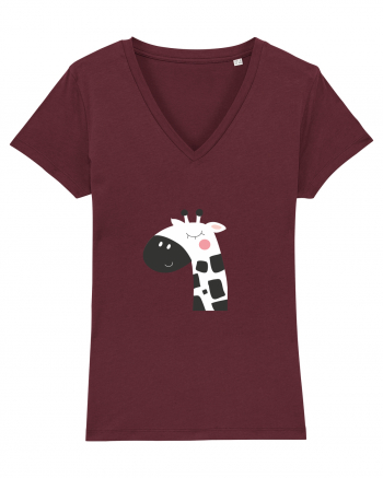 Tricou Girafa Burgundy