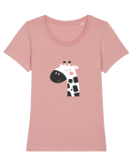 Tricou Girafa Tricou mânecă scurtă guler larg fitted Damă Expresser