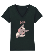 Tricou Hello Tricou mânecă scurtă guler V Damă Evoker