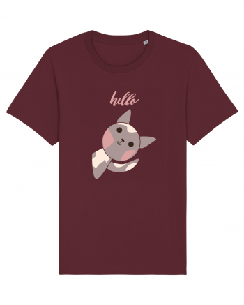 Tricou Hello Burgundy