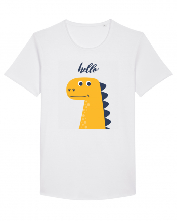 Tricou Dinozaur White