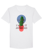 Mesaj amuzant - I CAME I SAW Tricou mânecă scurtă guler larg Bărbat Skater