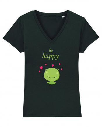 Tricou Be Happy Black