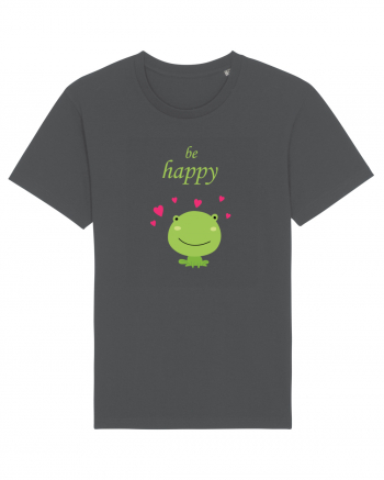 Tricou Be Happy Anthracite