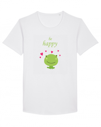 Tricou Be Happy White