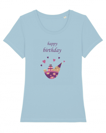 Tricou Happy Birthday Sky Blue