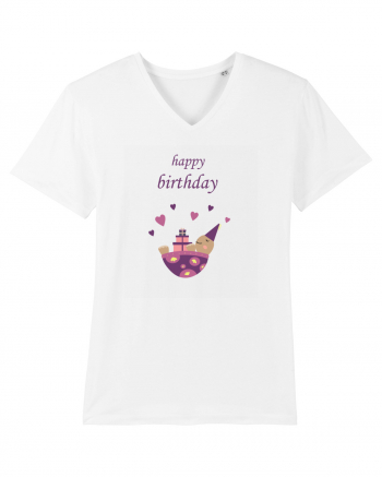 Tricou Happy Birthday White