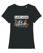 SARCASM it's an ART Tricou mânecă scurtă guler larg fitted Damă Expresser