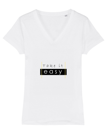 Tricou Take it easy White