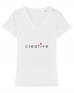 Tricou creative Tricou mânecă scurtă guler V Damă Evoker