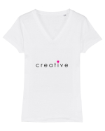 Tricou creative Tricou mânecă scurtă guler V Damă Evoker