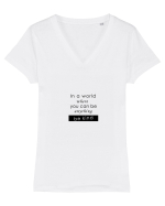 Tricou be kind Tricou mânecă scurtă guler V Damă Evoker