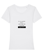 Tricou be kind Tricou mânecă scurtă guler larg fitted Damă Expresser